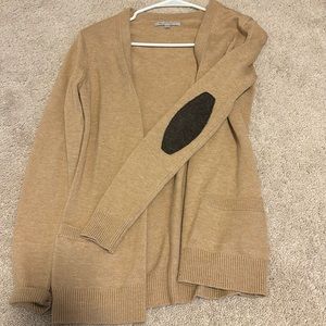 Beige Elbow Patch Cardigan